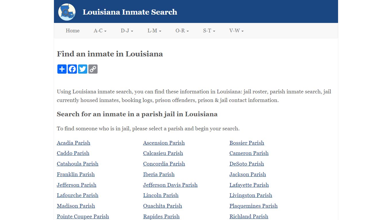 Lafourche Parish Jail Inmate Search